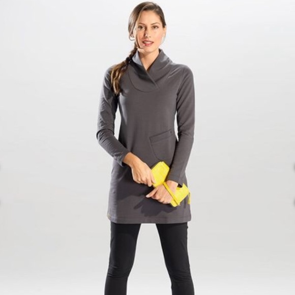 Lole Dresses & Skirts - Lole Calm Dress Size XS Shawl Neck Gray